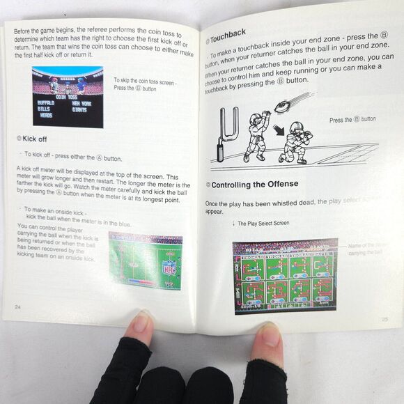 Tecmo Super Bowl SNES Super Nintendo Instruction Manual Booklet + QR Card ONLY - Picture 6 of 8